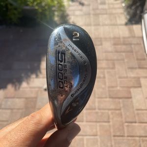 Select 5000 hybrid iron 2 in left hand 
Steel shaft true temper